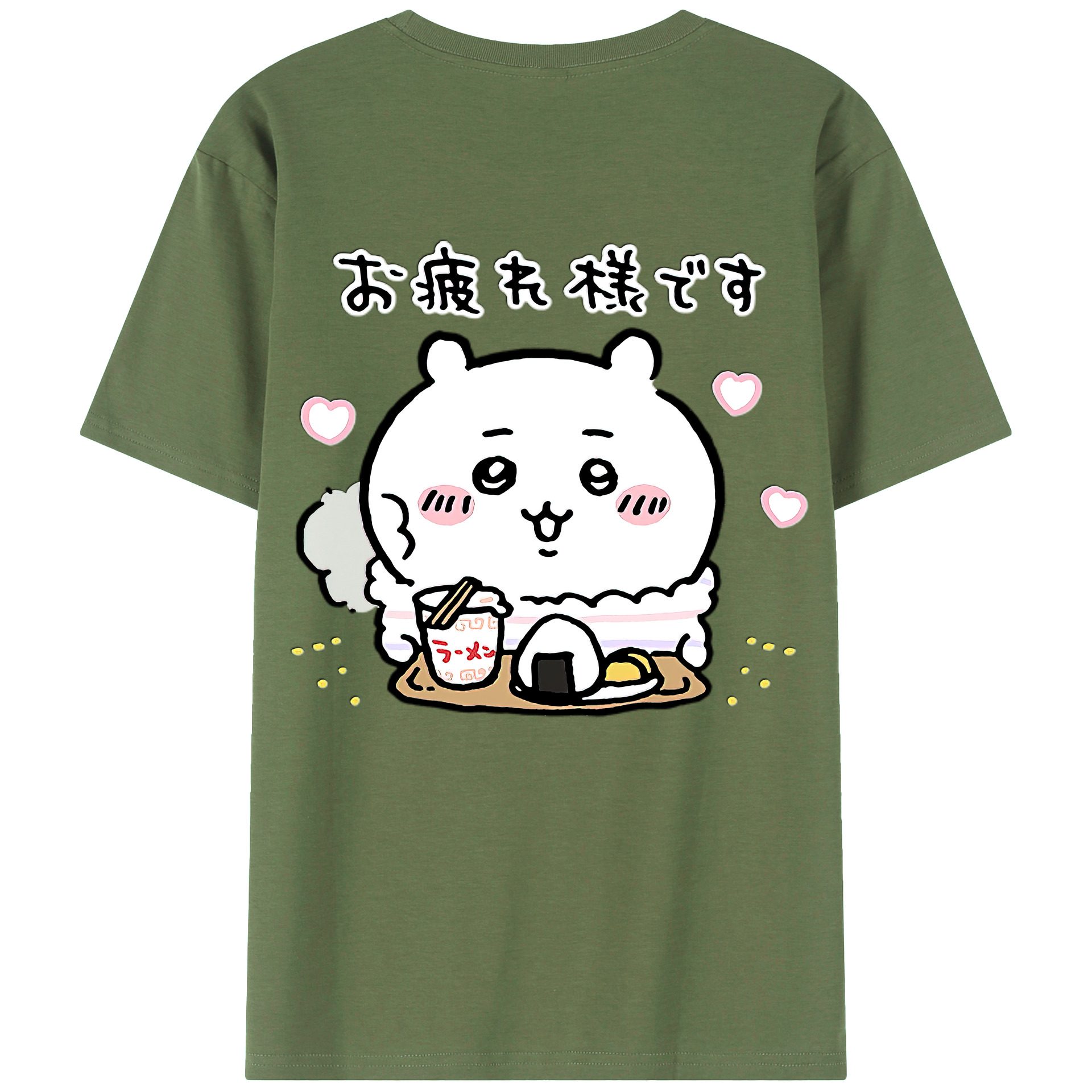 （画像用） ちいかわ ちいかわ Chii-kawa chiikawa 綿100％ メンズ半袖Tシャツ（バックプリント） 通気性